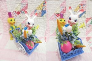 画像2: Easter Ornament Bunny Wagon