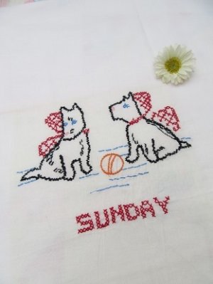 画像1: Kitchen Cloth Terrier Sun