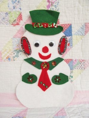 画像2: BIG Snowman Felt Magnet