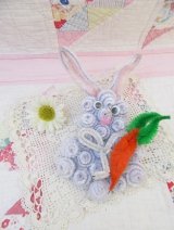 Pipe Cleaner Bunny Magnet Gy