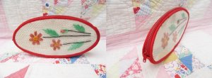 画像3: Flower Embroidery Zip Pouch