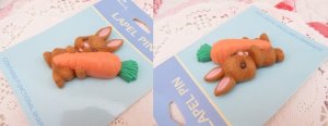 画像4: Lapel Pin Carrot Bunny Brown