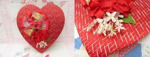 画像2: Cloth Flower Valentine Candy Box