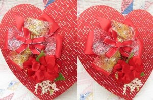 画像5: Cloth Flower Valentine Candy Box