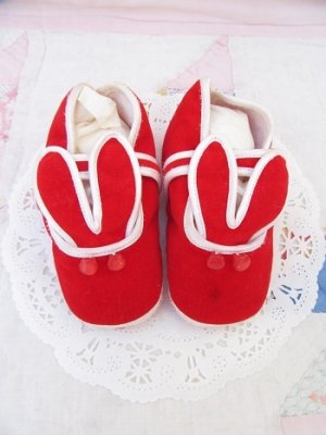 画像2: Baby Shoes Red Bunny