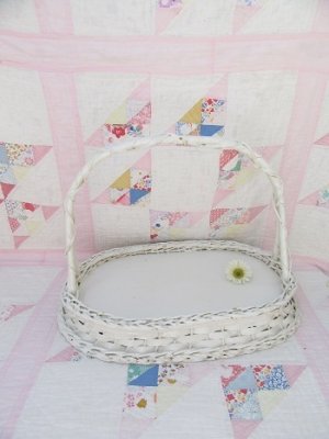 画像1: Wicker Tray White