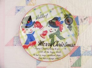 画像2: Old Style Snowman Plate