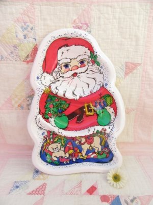 画像1: Plastic Party Tray Santa