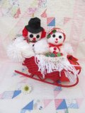 Snowman Pair Sleigh