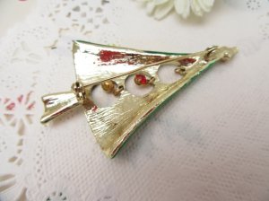 画像4: Christmas Tree Rhinestone Brooch