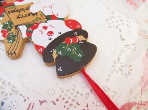 画像5: Wood Snowman Plate Ornament