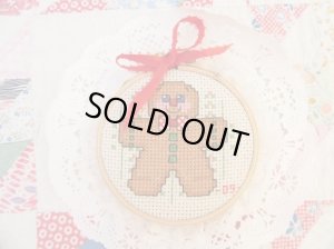 画像2: Embroidered Ginger Bread Ornament