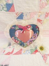 Cloth Flower Print Heart Fream