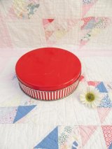Candy Stripe Tin Can Round