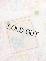 Elephant Gingham Blue Applique