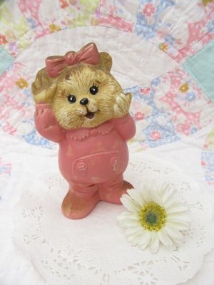 画像1: Baby Bear Girl Figurine
