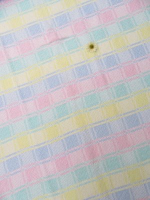 画像1: Pastel Check Cotton Blanket 