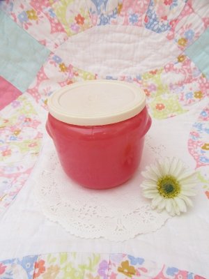 画像1: Glass Bake Honey Pot Pink