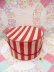 画像1: Red×White Stripe Hat Box (1)