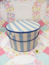 Blue×White Stripe Hat Box