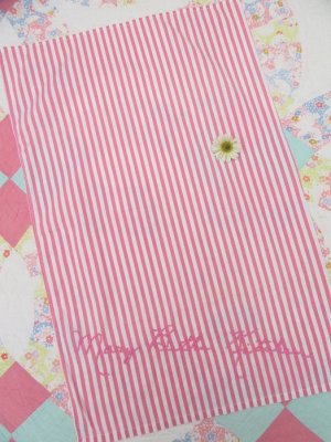 画像1: Pink Stripe Kitchen Cloth