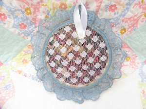 画像3: Blue Rose&Lace Potpourri Hanging