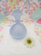 Shell Frosted Perfume Bottle Blue