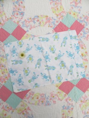 画像1: Baby Pillow Case Rattle Blue