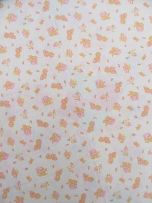 画像1: Baby Flannel Animal Pink×Orange