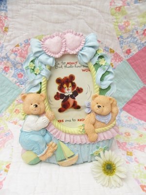 画像1: Bears Bow＆Heart Photo Frame