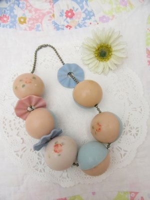 画像1: Pastel Ball Rattle Chain