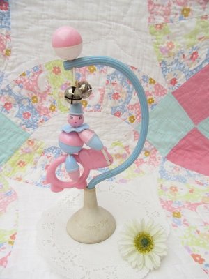 画像1: Circus Toy Rattle Pink Elephant