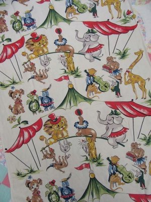 画像1: Circus Animal Barkcloth