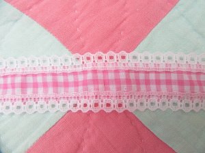 画像3: Pink Gingham Lace Trim