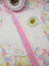 Pink Gingham Lace Trim