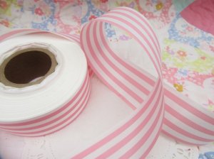 画像4: Vinyl Ribbon Stripe Pink×White