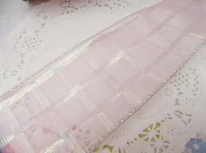 画像3: Organdy Checked Ribbon Pink