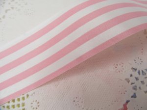 画像2: Vinyl Ribbon Stripe Pink×White