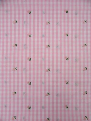 画像1: Flower Embroider Gingham Pink