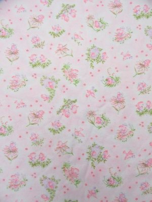 画像1: Flower&Bird Pink Flannel