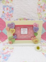 Wood Candy Hearts Photo Frame