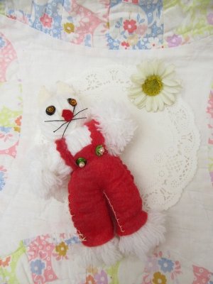 画像1: Yarn Bunny Overall Red