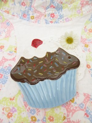 画像1: Cup Cake Plate Blue