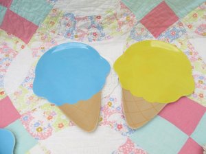 画像5: Melamine Ice Cream Plate Blue