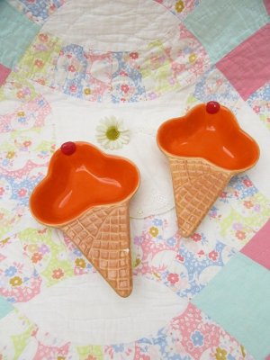 画像1: Ice Cream Dish Orange