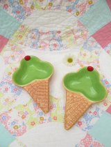 Ice Cream Dish Green