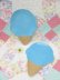 画像1: Melamine Ice Cream Plate Blue (1)