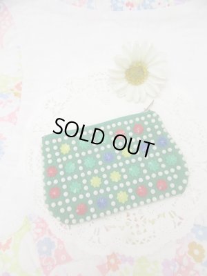 画像1: Colorful Beaded Zip Coin Purse 