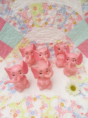 画像1: Pink Elephant Cake Topper