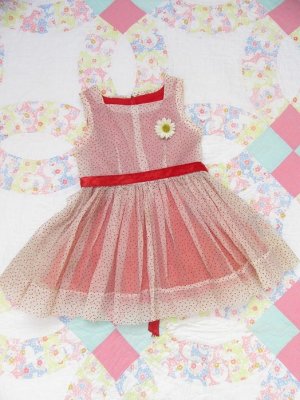 画像1: Sheer Pin dot Children's Dress